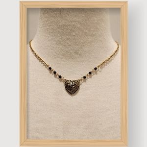 1928 Golden Heart Antique Necklace